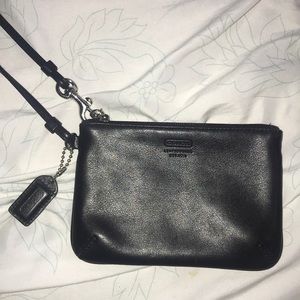 Perfect Condition Plain Black Coach Wristlet